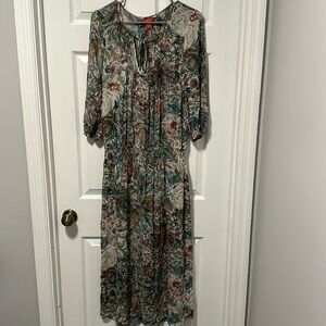 Sundance Sheer Silk Floral Maxi Dress